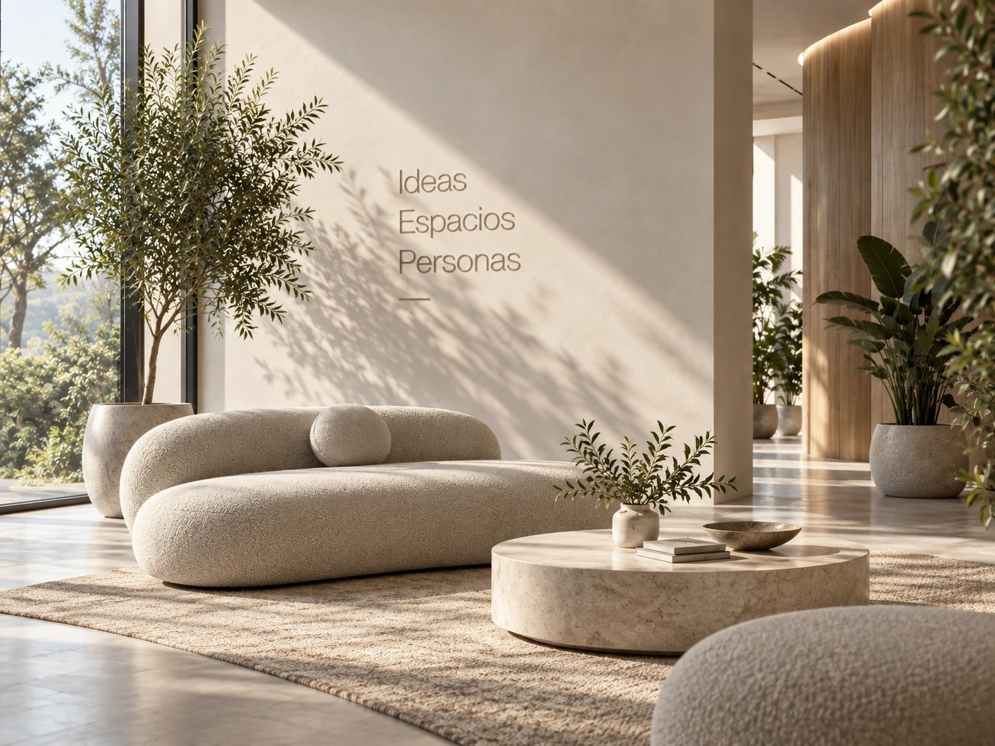 Espacio minimalista preparado para comunicación visual y señalización digital