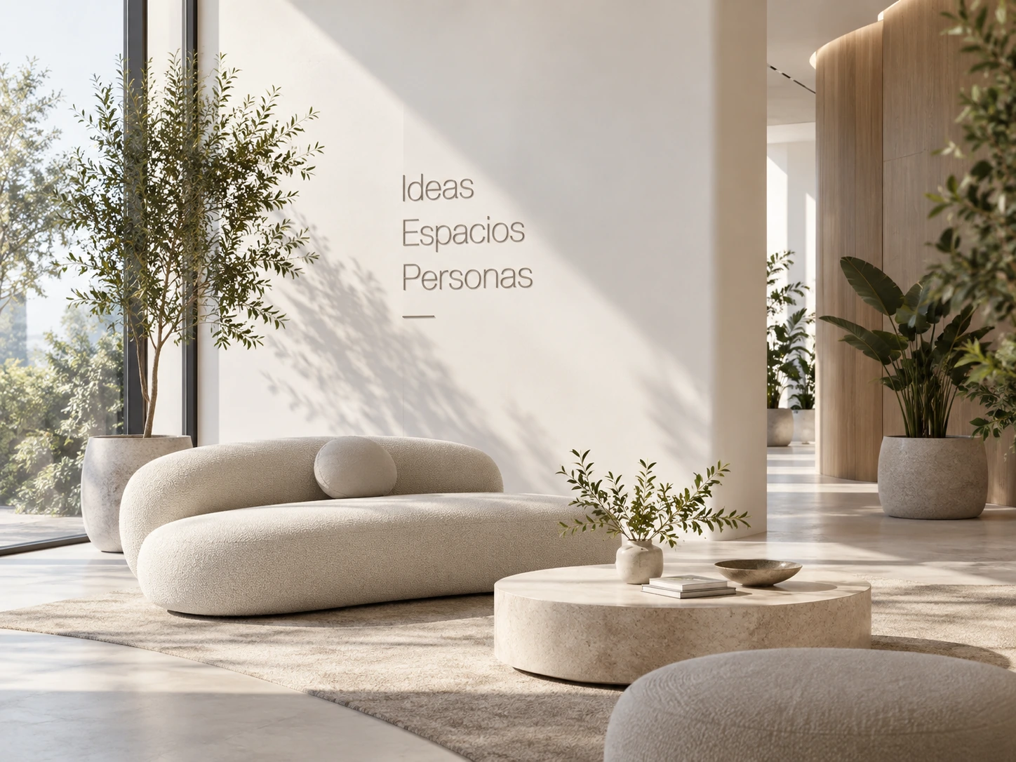 Interior minimalista con señalización y diseño pensado para orientar a las personas