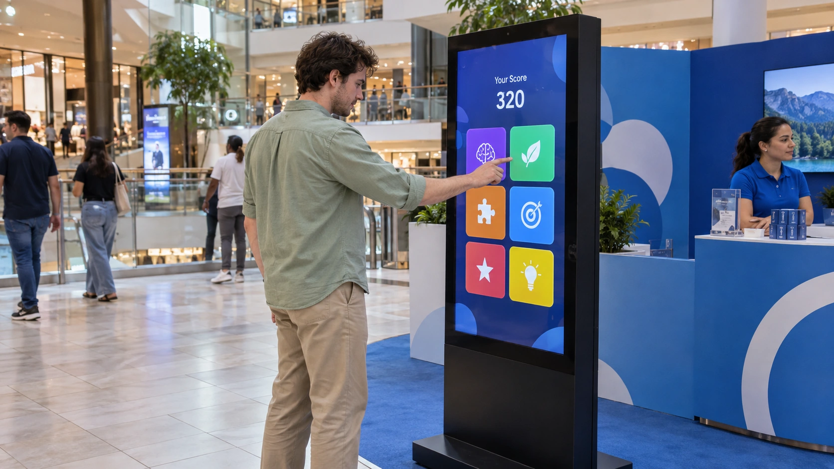 Activación de marca con montaje premium y tótem interactivo